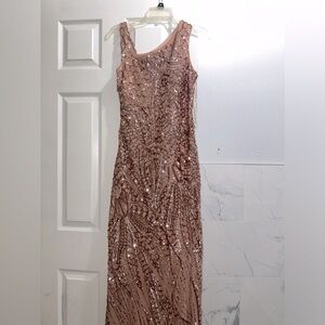 Rose gold prom dress